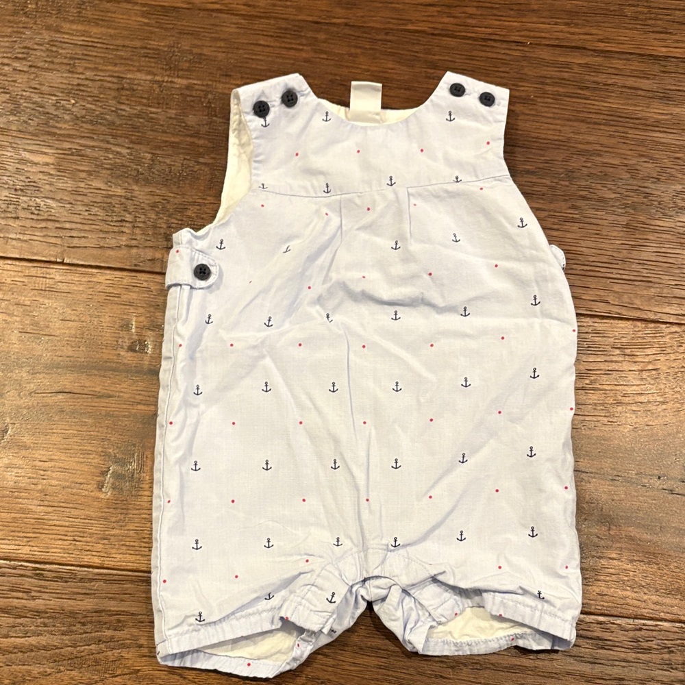 Janie and Jack Nautical Baby Romper with Anchor Print